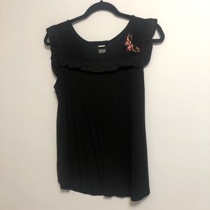 cha cha vente butterfly cap sleeve top (S)